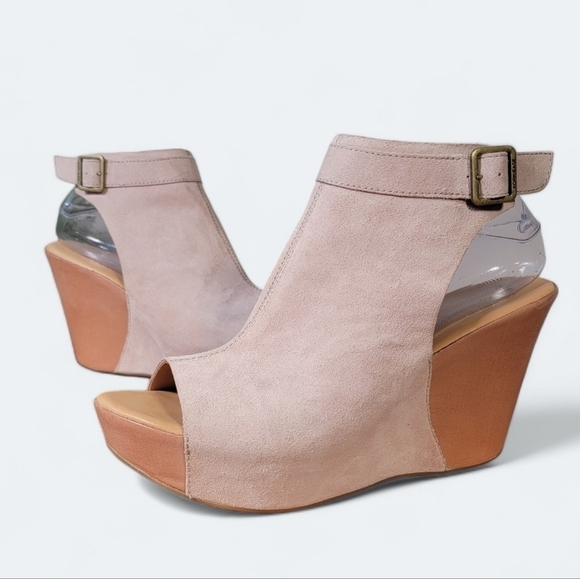 Korks Ease Suede and Leather Wrapped Wedge Sandals Size 9 - Picture 16 of 16